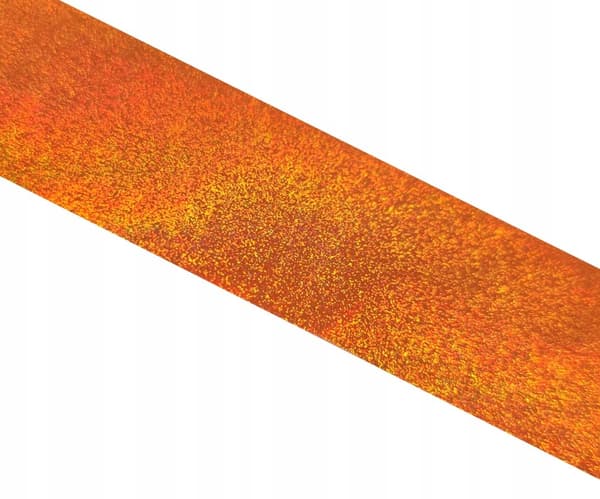 Transferfolie 10 cm x 4 cm orange holografisk