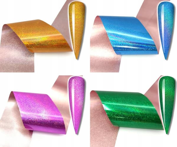 10x Transferfolie 10 cm x 4 cm Holofärger Set