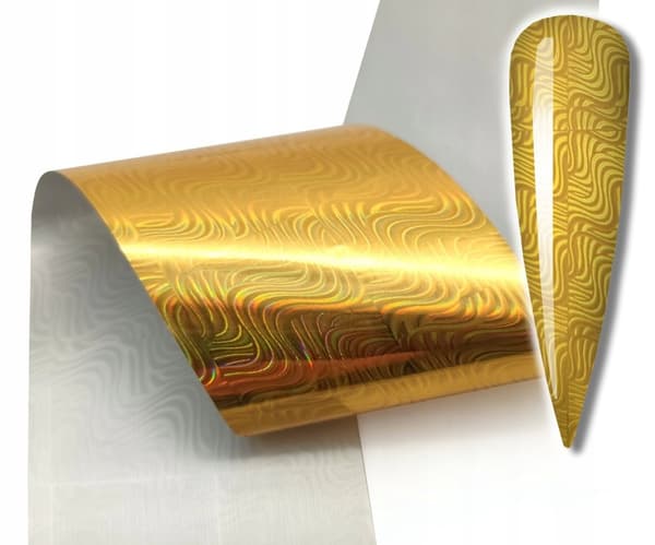 Transferfolie för naglar 10cmx4cm guld Holo