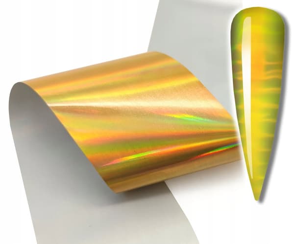 Kynsien siirtofolio 10cm x 4cm KULTAINEN HOLO