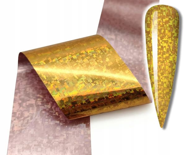 Kynsien siirtofolio 10cm x 4cm KULTAINEN HOLO