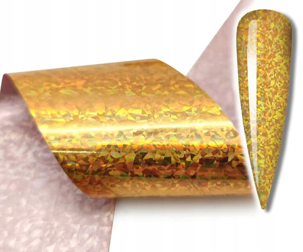 Kynsien siirtofolio 10cm x 4cm KULTAINEN HOLO