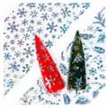 Pikkukuva 4 / 8: 10 kpl holografista siirtofoliota 10 cm x 4 cm juhlalumihiutalesarja