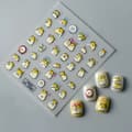 Miniatyrbillede 3 af 11: Selvklæbende konvekse 3D negleklistermærker mønstre CHOSTERS