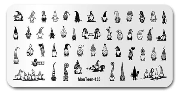 Stämpelplatta för nagelkonstmönster FAIRY TALE DWARVES
