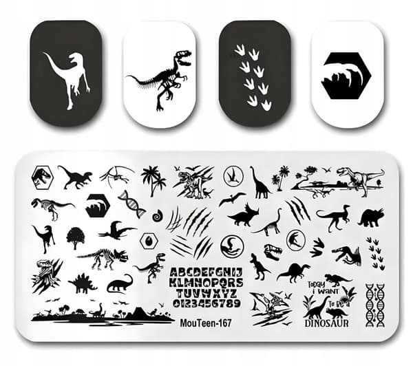 Kynsienkoristeluleimasin DINOSAURUKSET -kuviot