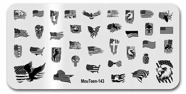 Kynsileimasinmallit EAGLE AMERICA FLAG USA