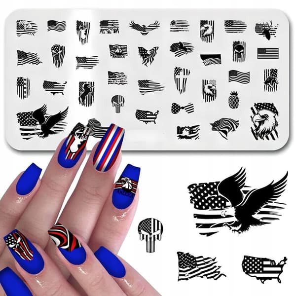 Kynsileimasinmallit EAGLE AMERICA FLAG USA
