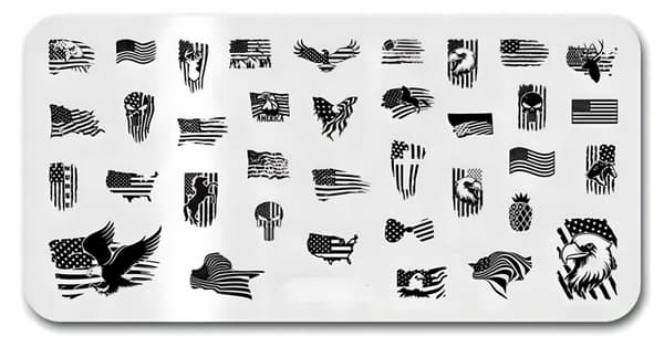 Kynsileimasinmallit EAGLE AMERICA FLAG USA