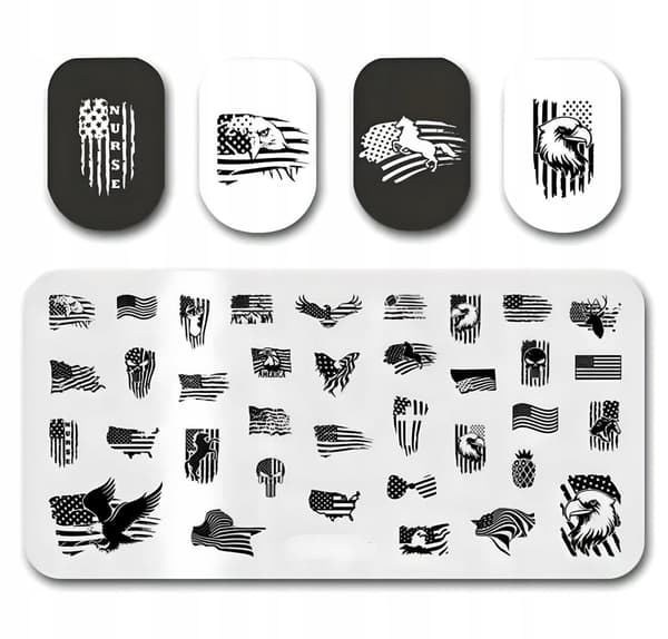 Kynsileimasinmallit EAGLE AMERICA FLAG USA