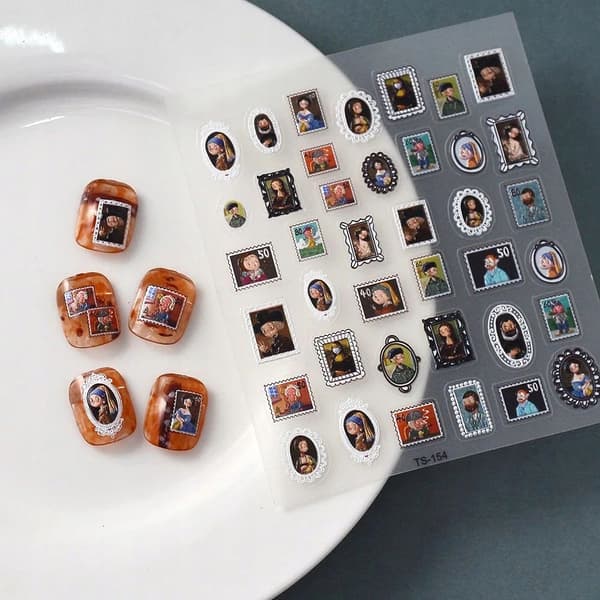 Kynsitarrat 3D-itseliimautuvat kuperat kuviot KUVA MONA LISA