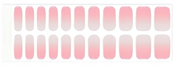 UV/LED-lampussa kovettuvat kynsitarrat, puoliläpinäkyvät, ombre, pinkki