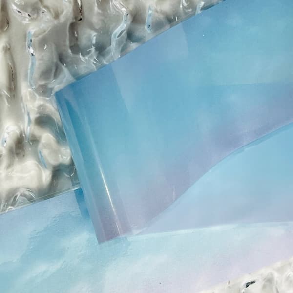 10 kpl kultaista siirtofoliota kynsille 100 cm x 4 cm sininen ombre-setti