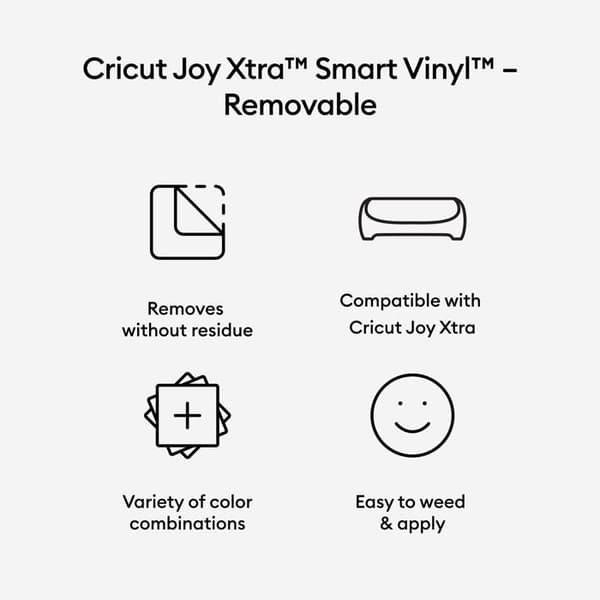 Cricut - 2010369 - Avtagbar Smart Vinyl Joy, 3 fot.