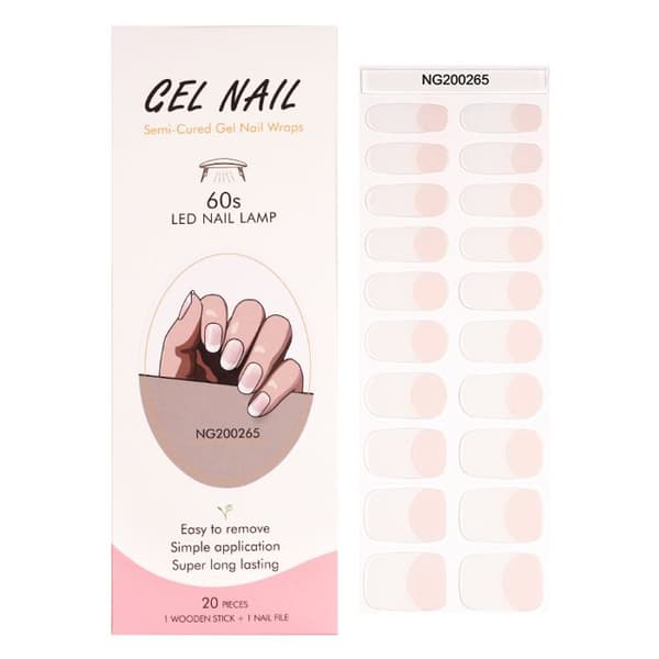 NG073 UV-gel nagelklisterset 20 st - 60 sekunder snabb och stabil fästning - dekorativ design för glänsande naglar