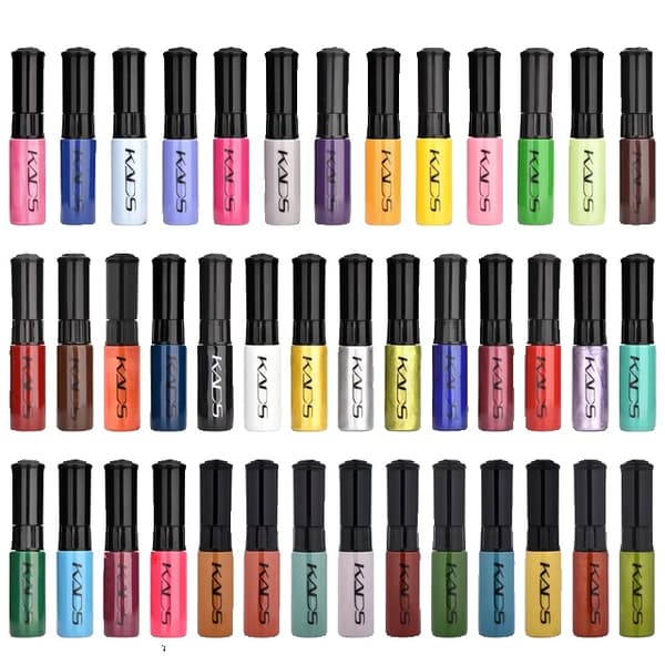 Nagelstämpellack, 7 ml, Svart Vit Guld Färgglad, 41 st