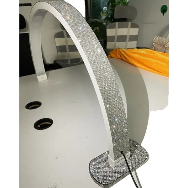 Nagellampa, 30-tums bord, LED halvmånebelysning, Vit