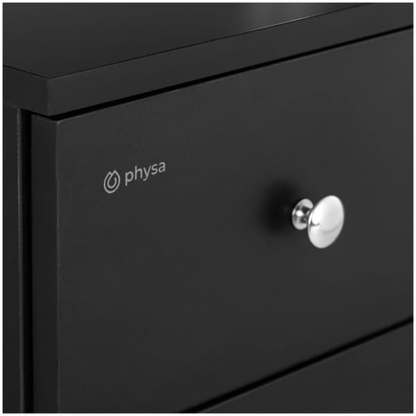 Physa Nagelbord - 1200 x 515 x 810 mm - Svart/vit - 8 hjul