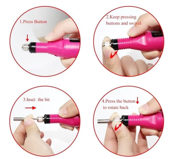 Startkit gelenaglar inkl, Elektrisk nagelfil - 54w LED UV-Lampa