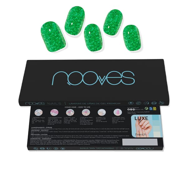 GEL NAIL SHEETS jade glitter glam #glitter green 20 u