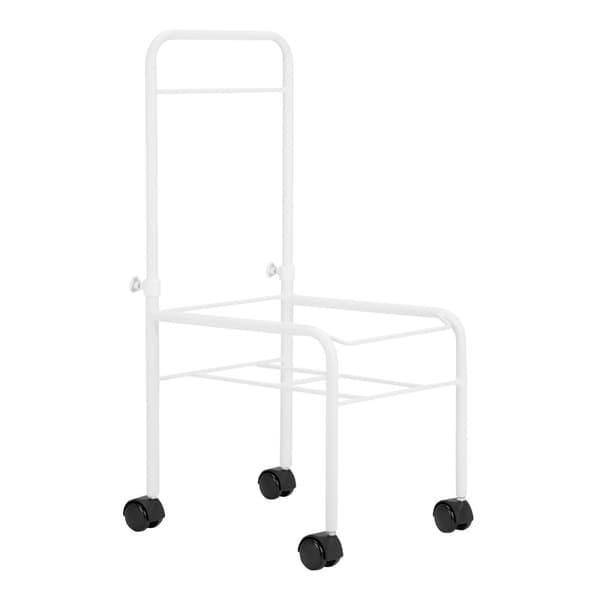 Vit pedikyrbricka på hjul