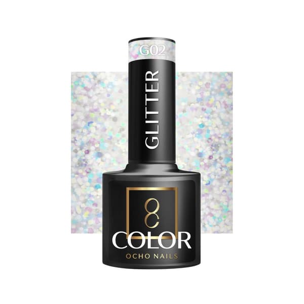 OCHO NAILS Hybridi glitter kynsilakka G02 -5 g