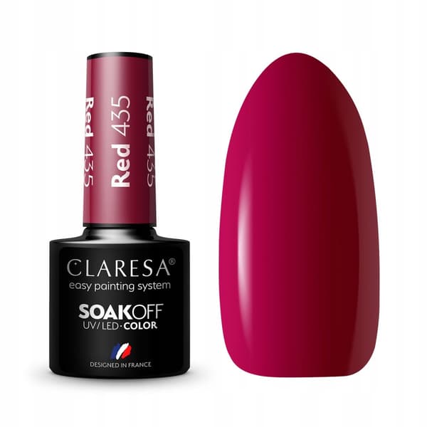 Claresa Hybrid nagellack RÖTT 435 -5g