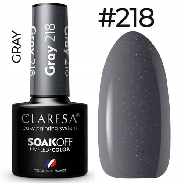 Claresa Hybrid neglelak GRÅ 218 -5g