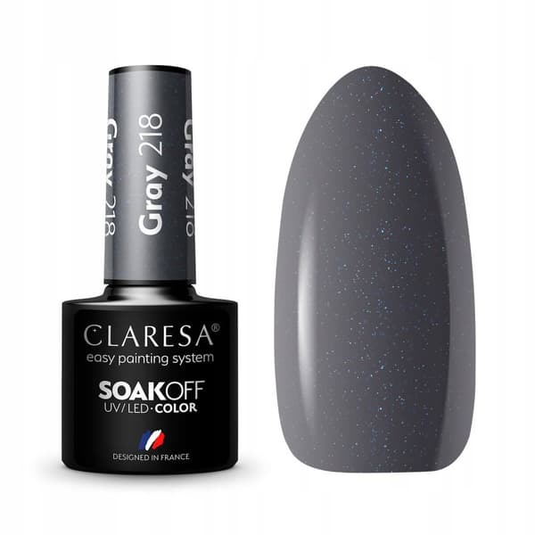 Claresa Hybrid neglelak GRÅ 218 -5g