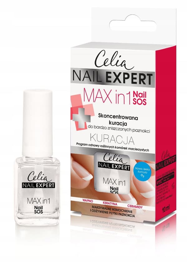 KYNSIENHOITOAINE Tiivistetty hoitoaine Max in 1 Celia nail expert 10ml