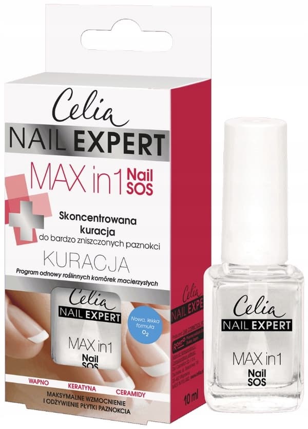 KYNSIENHOITOAINE Tiivistetty hoitoaine Max in 1 Celia nail expert 10ml