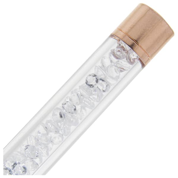 Silikon pensel med kork - Guld och zirkoner - 002