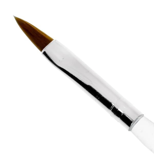 Akryl pensel med stenar - Storlek: 6 - Transparent
