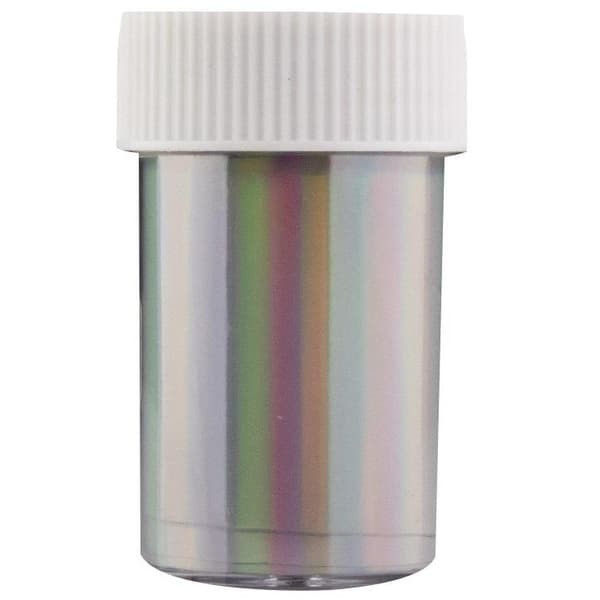 Nagelfolie / folie - för nageldekorationer - Holo - Silver - 1m