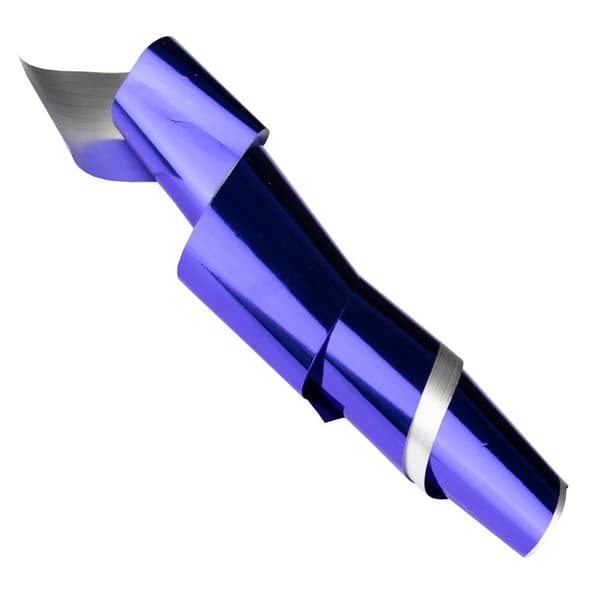 Nagelfolie / folie - för nageldekorationer - Krom - Blå - 1m