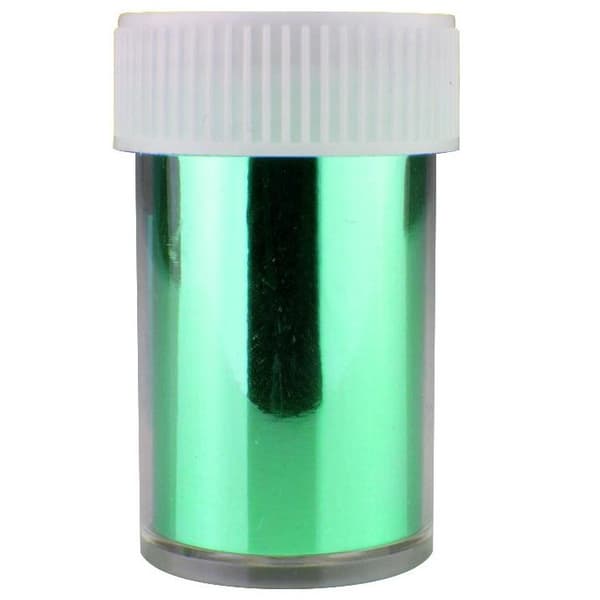 Nagelfolie / folie - för nageldekorationer - Krom - Grön - 1m