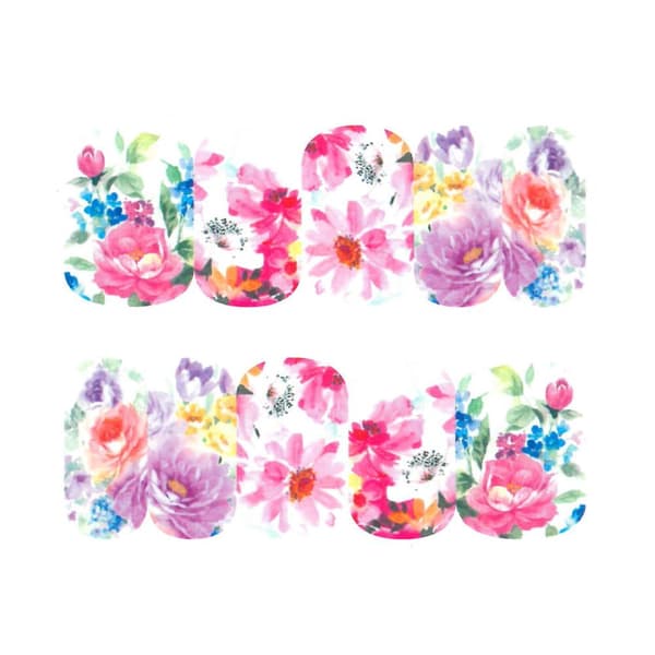 Vattendekaler - Blommor - BN-793 - För naglar