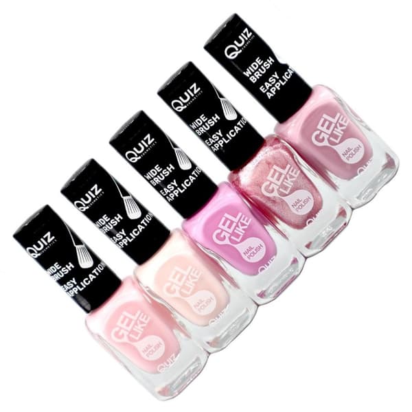 5 stk neglelak, neglelak - Pastel - Bomuld
