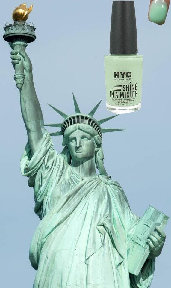 NYC Shine In A Minute Nail Polish-601 statue of Liberty