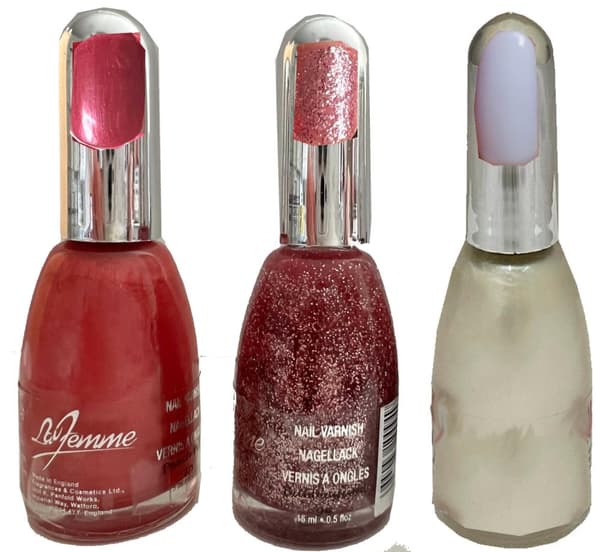 3st La Femme Silky Polish-Peach Buff, Bubblegum, Snowflake