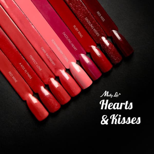 Mollylac - Gel polish - Hearts & Kisses - Nr195 - 5g UV gel/LED