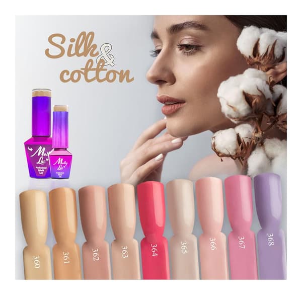 Mollylac - Gel polish - Silke & bomuld - Nr365 - 5g UV gel/LED