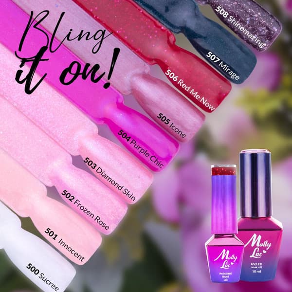 Mollylac - Gel polish - Bling it on! - Nr507 - 5g UV gel/LED