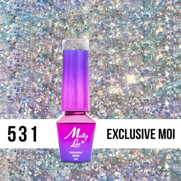Mollylac - Gel polish - Crushed Diamonds - Nr531 - 5g UV gel/LED