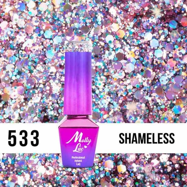 Mollylac - Gel polish - Crushed Diamonds - Nr533 - 5g UV gel/LED