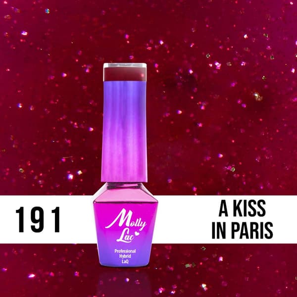 Mollylac - Gel polish - Hearts & Kisses - Nr191 - 5g UV gel/LED