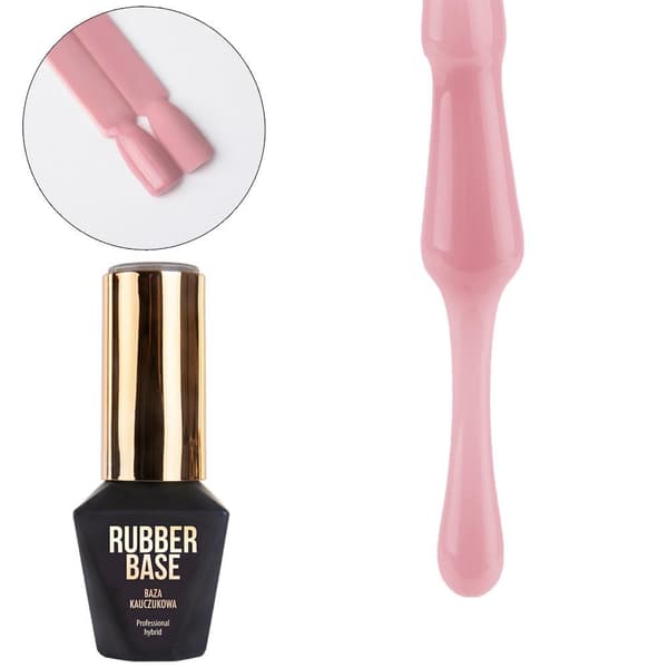Mollylac - Rubber base - Dange Rose - 10g - UV-gel/LED - Baslack