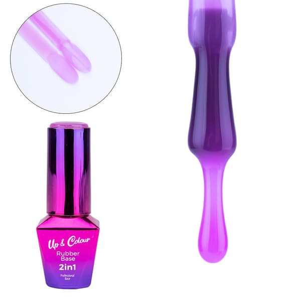 Mollylac - Gummibase 2in1 Up&Colour - Nr. 4 - UV-gel/LED - Base coat
