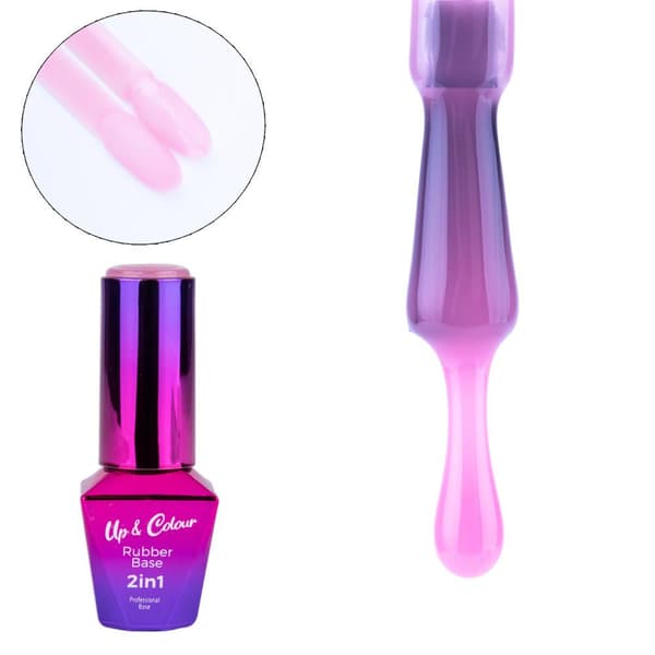 Mollylac - Gummibase 2in1 Up&Colour - Nr. 3 - UV-gel/LED - Base coat