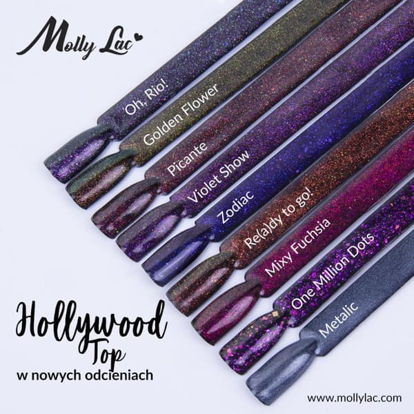 Mollylac - Topp uten tørke - Picante - UV-gel/LED - Topplakk